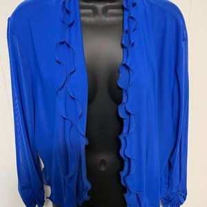 NWOT Pyramid Collection Blue Shrug XL